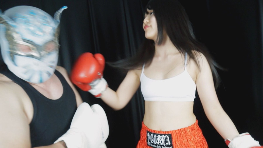 豊中アリスと永瀬愛菜と藍川みれいがM男をグローブで殴る【格闘男虐め グローブで殴られたい男02】