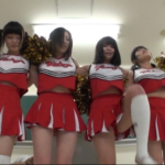 チア部キャプテン三浦春香がM男をキックし顔を黒のロングブーツで踏みまくる【JKチアキック！！】