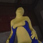 ノーブラ透け乳の美しい女性がもっこりゼンタイ男とエロく絡み合う【全身タイツ 極薄スケスケ★クロス ラバーウーマン 11】