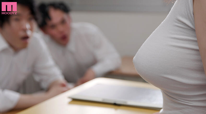 何気ない誘惑【ノーブラ乳首ぽっち屋内露出で校内の男を無自覚誘惑するHカップ新任教師 松永梨杏】
