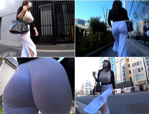 清楚系美女街練り歩く爆乳爆尻
