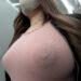 ノーブラ透け乳美女